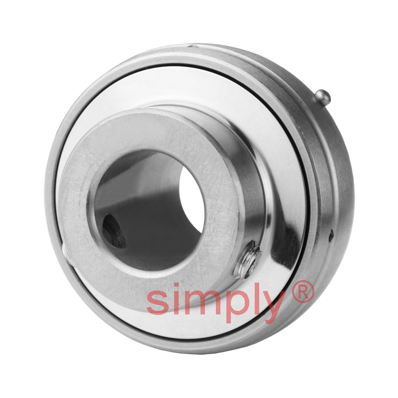 SSUC206 Metric Stainless Steel Bearing Insert with 30mm Bore 62mm Outside Dia