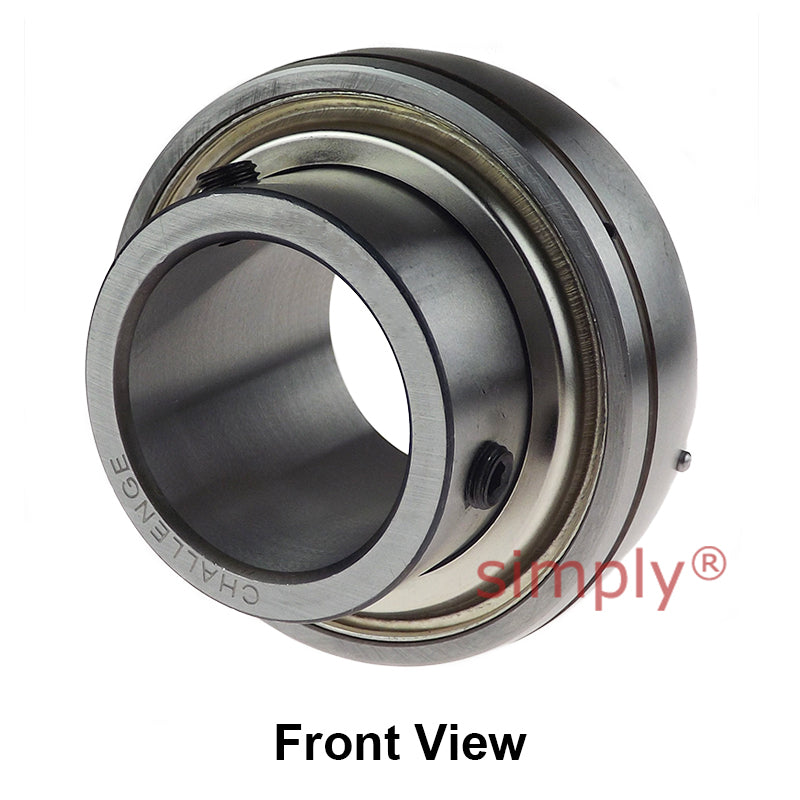 Challenge UC201 Metric Insert with Grub Screws with 12mm Bore 47mm Outside Dia and Triple Lip Seal Ideal for Agricultural and Outdoor Use