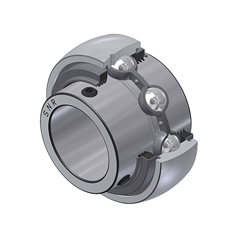 SNR UC316G2L3 Metric Full Width Spherical Outer Bearing Insert 80mm Bore 17mm Outside Diameter with Grub Screws and Triple Lip Seals - Allow 2-3 Days