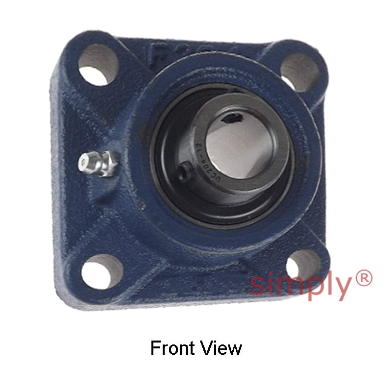 UCF204-12 Imperial Four Bolt Square Cast Iron Flange Housing with 3/4 inch Bore Insert