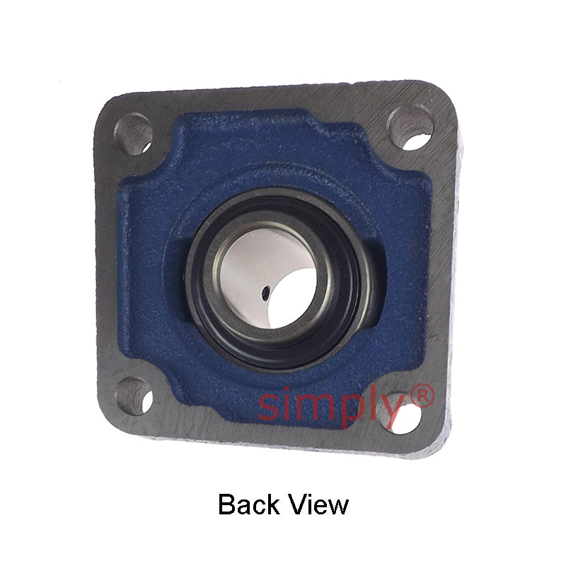 UCF206 Metric Four Bolt Square Cast Iron Flange Housing with 30mm Bore Insert