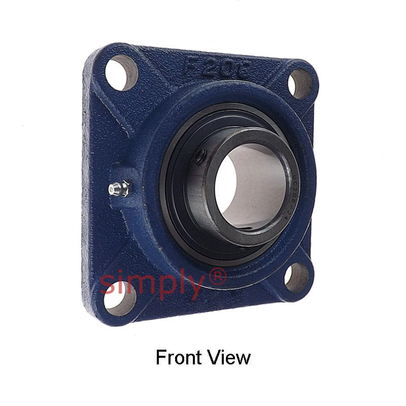 PFI UCF208-3L 4 Bolt Cast Iron Square Housing Unit 40x130x51.2mm - Allow 2-3 Days