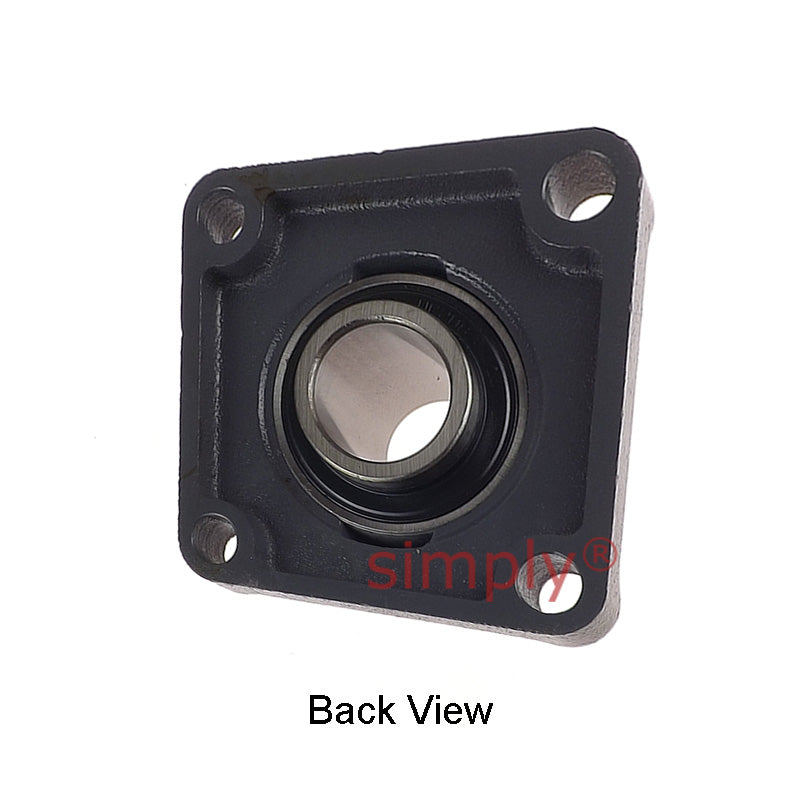 UCF208 Metric Four Bolt Square Cast Iron Flange Housing with 40mm Bore Insert