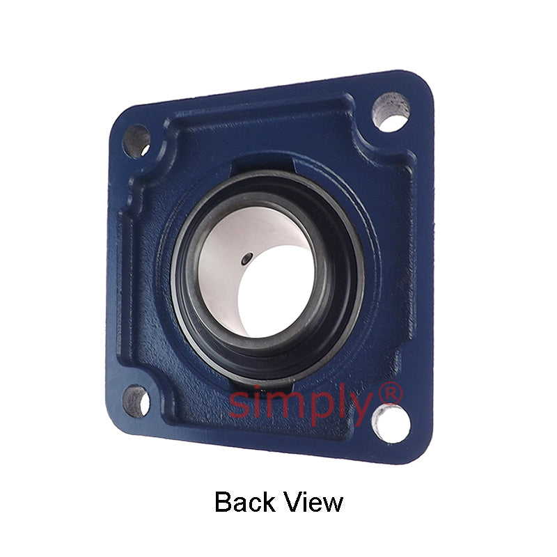 UCF214 Metric Four Bolt Square Cast Iron Flange Housing with 70mm Bore Insert