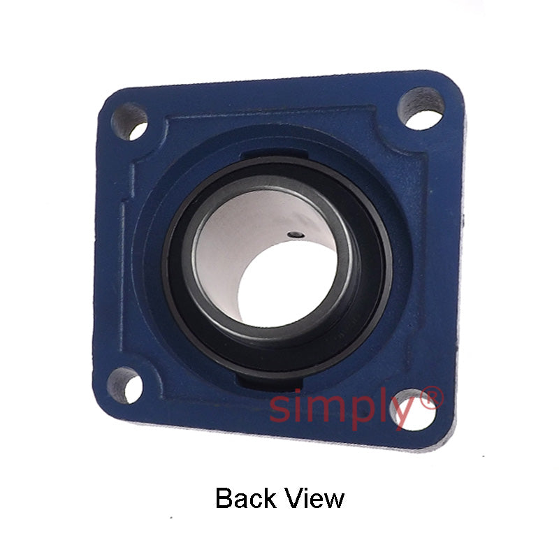 UCF216 Metric Four Bolt Square Cast Iron Flange Housing with 80mm Bore Insert