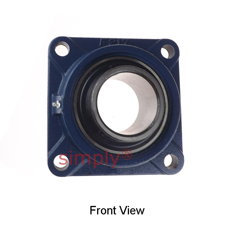 UCF217 Metric Four Bolt Square Cast Iron Flange Housing with 85mm Bore Insert