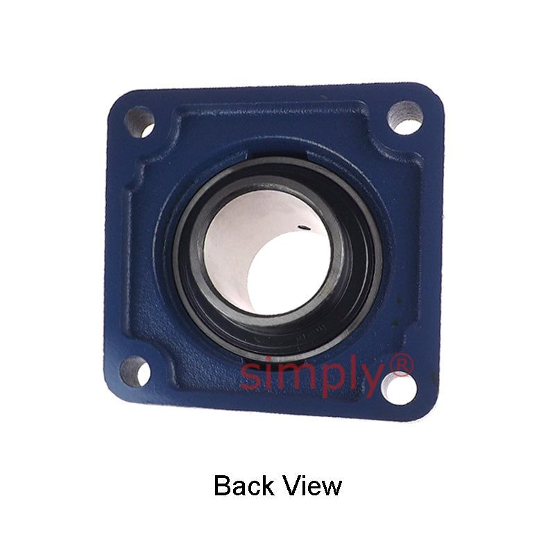 UCF218 Metric Four Bolt Square Cast Iron Flange Housing with 90mm Bore Insert