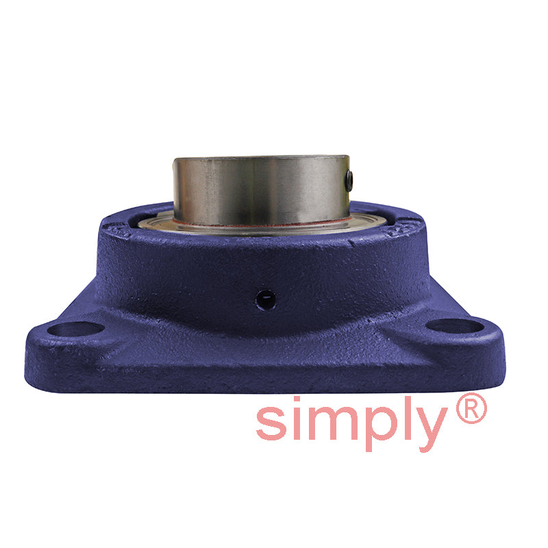 UCF207 Metric Four Bolt Square Cast Iron Flange Housing with 35mm Bore Insert