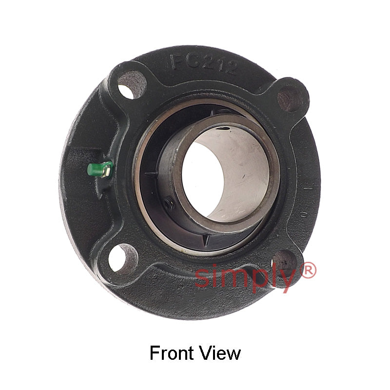 UCFC212 Metric Four Bolt Cast Iron Round Flanged Housing with 60mm Insert