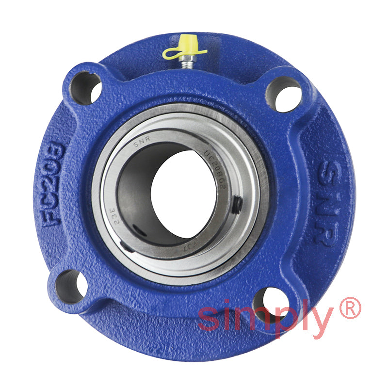 SNR UCFC208 Metric Four Bolt Cast Iron Round Flanged Housing with 40mm Insert
