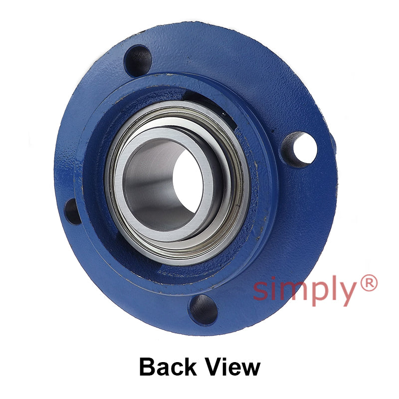 Challenge / FK UCFC208 Metric Cast Iron Four Bolt Round Flanged Housing with 40mm Bore 145mm Outside Dia and Triple Lip Seal Ideal for Agricultural and Outdoor Use