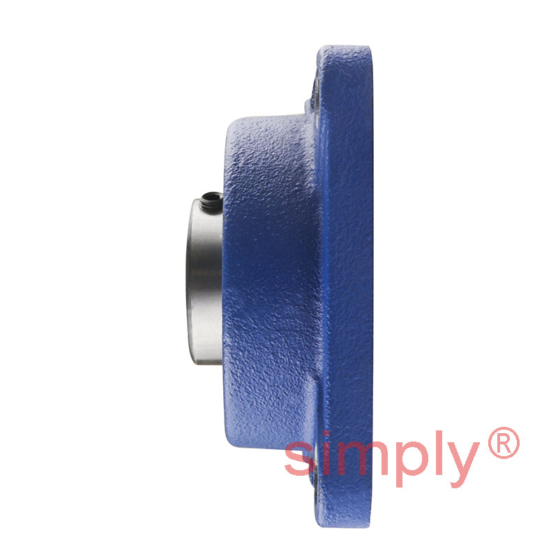 SNR UCFE207 Metric Four Bolt Square Cast Iron Flange Housing with 35mm Bore Insert