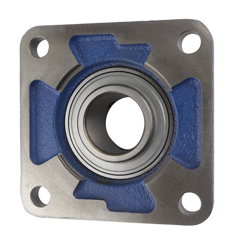 SNR UCFE208 Metric Four Bolt Square Cast Iron Flange Housing with 40mm Bore Insert