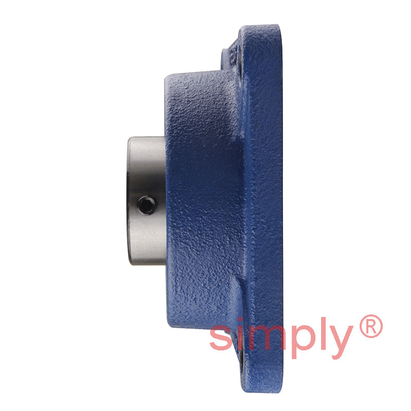 SNR UCFE208 Metric Four Bolt Square Cast Iron Flange Housing with 40mm Bore Insert