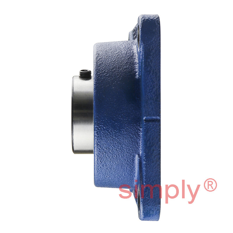 SNR UCFE210 Metric Four Bolt Square Cast Iron Flange Housing with 50mm Bore Insert