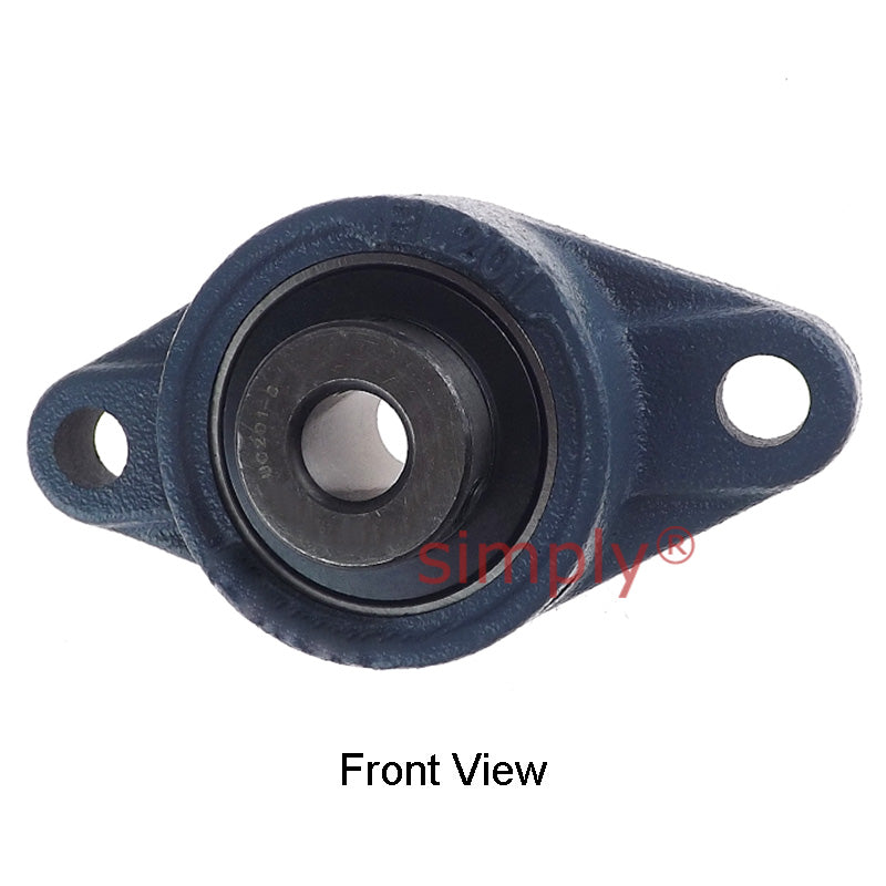 UCFL201-8 Imperial Two Bolt Oval Cast Iron Flange Housing with 1/2 inch Bore Insert