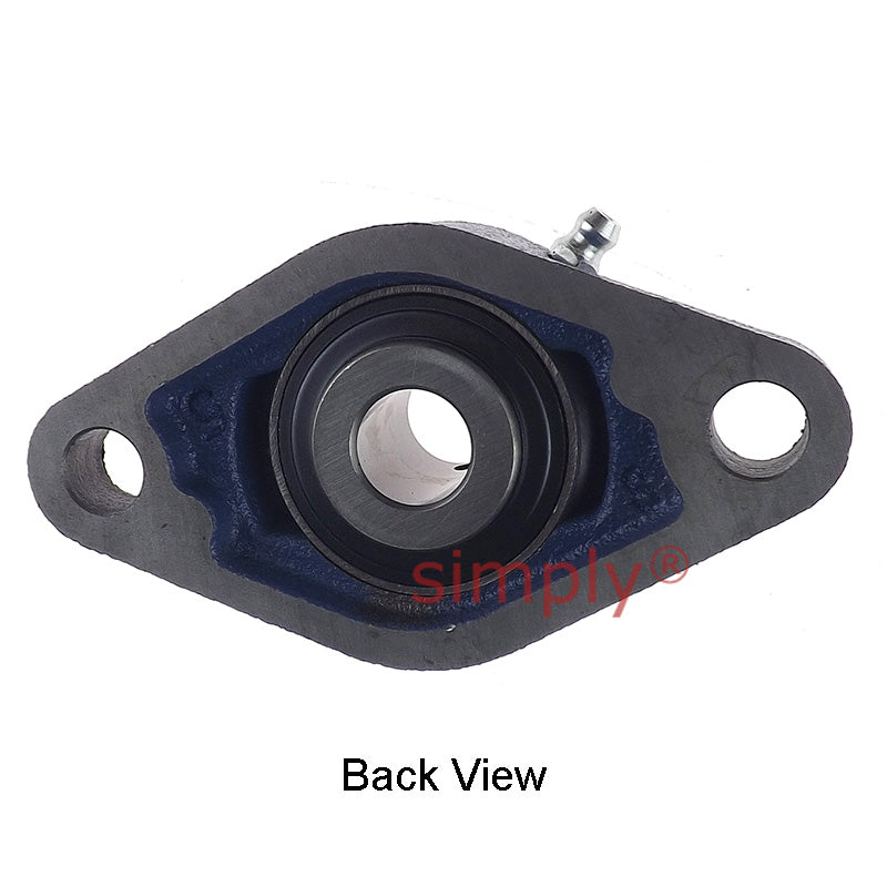 UCFL202-10 Imperial Two Bolt Oval Cast Iron Flange Housing with 5/8 inch Bore Insert