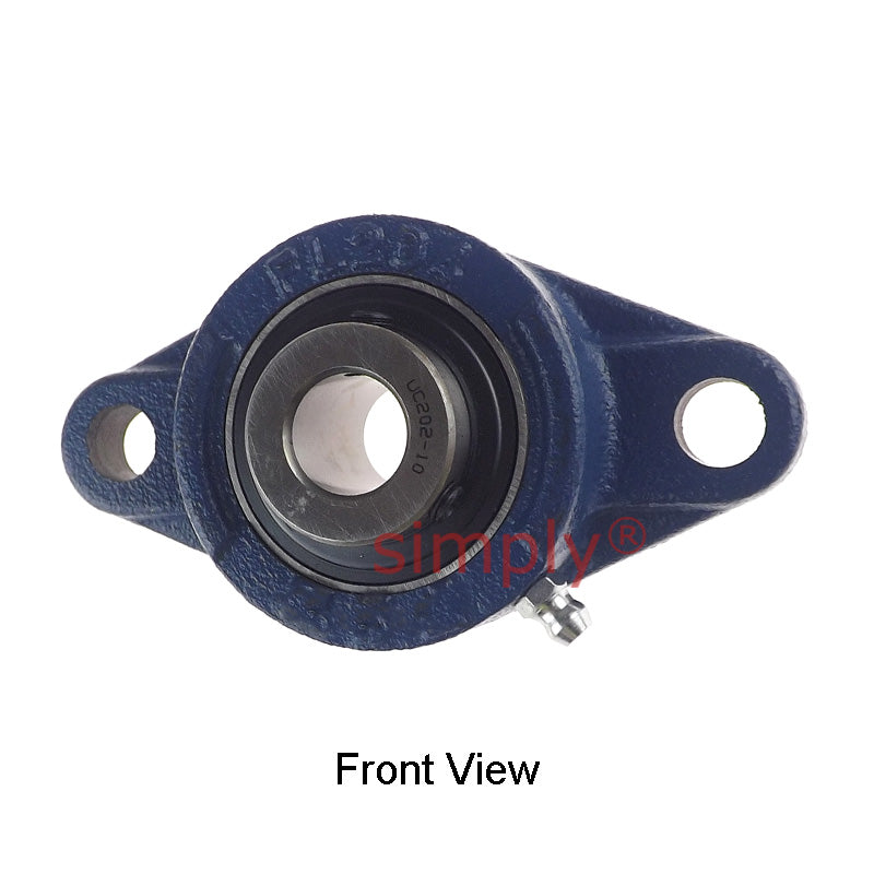 UCFL202-10 Imperial Two Bolt Oval Cast Iron Flange Housing with 5/8 inch Bore Insert