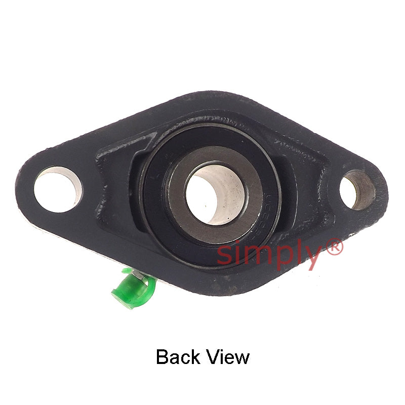 UCFL203-11 Imperial Two Bolt Oval Cast Iron Flange Housing with 11/16 inch Bore Insert