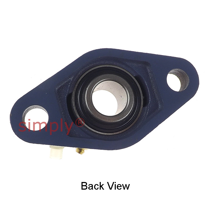 UCFL205-15 Imperial Two Bolt Oval Cast Iron Flange Housing with 15/16 inch Bore Insert