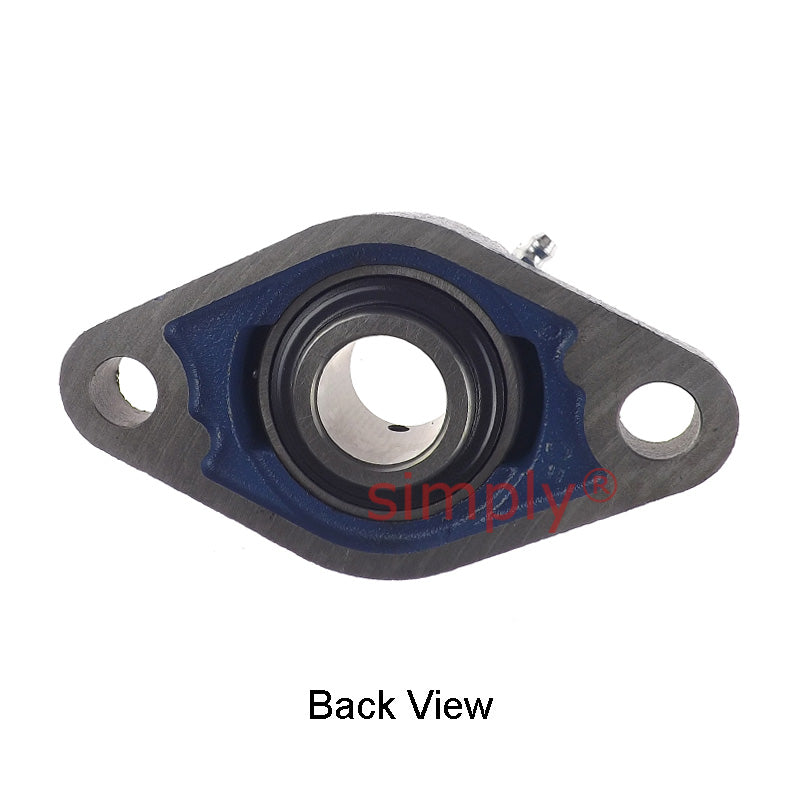 UCFL206-18 Imperial Two Bolt Oval Cast Iron Flange Housing with 1-1/8 inch Bore Insert