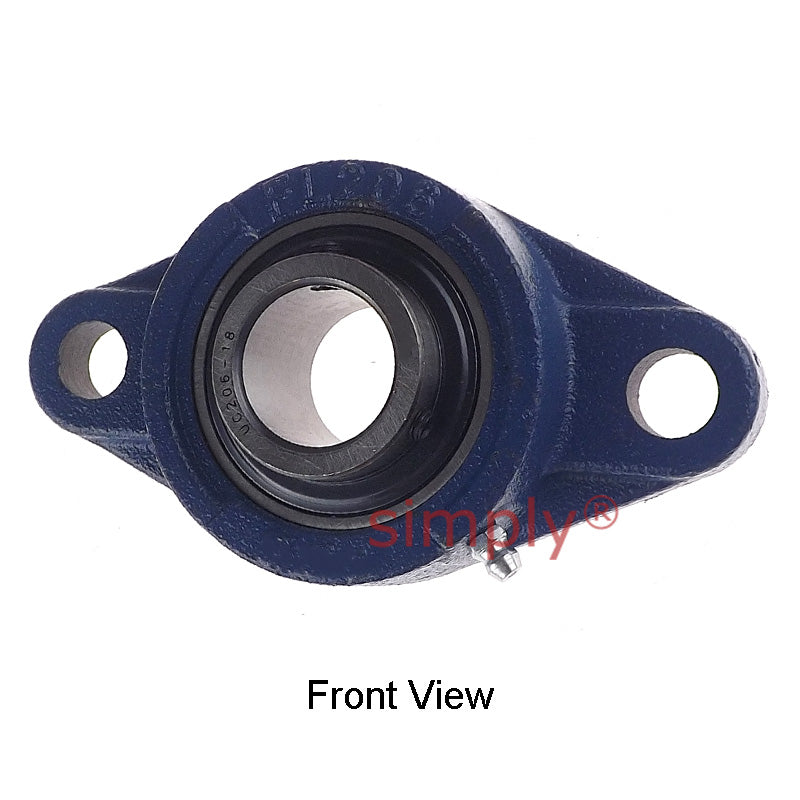 UCFL206-18 Imperial Two Bolt Oval Cast Iron Flange Housing with 1-1/8 inch Bore Insert