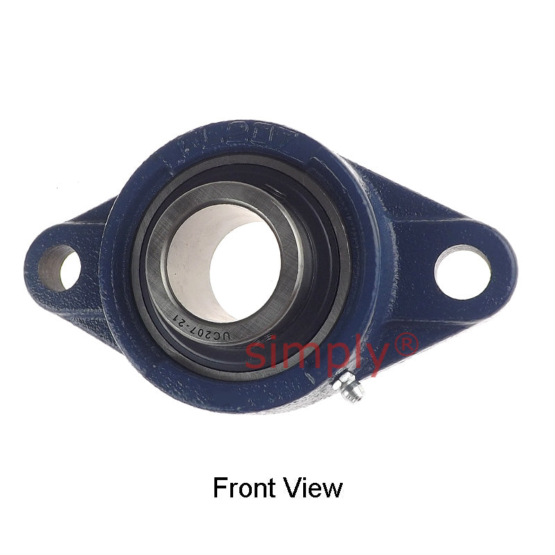 UCFL207-21 Imperial Two Bolt Oval Cast Iron Flange Housing with 1-5/16 inch Bore Insert