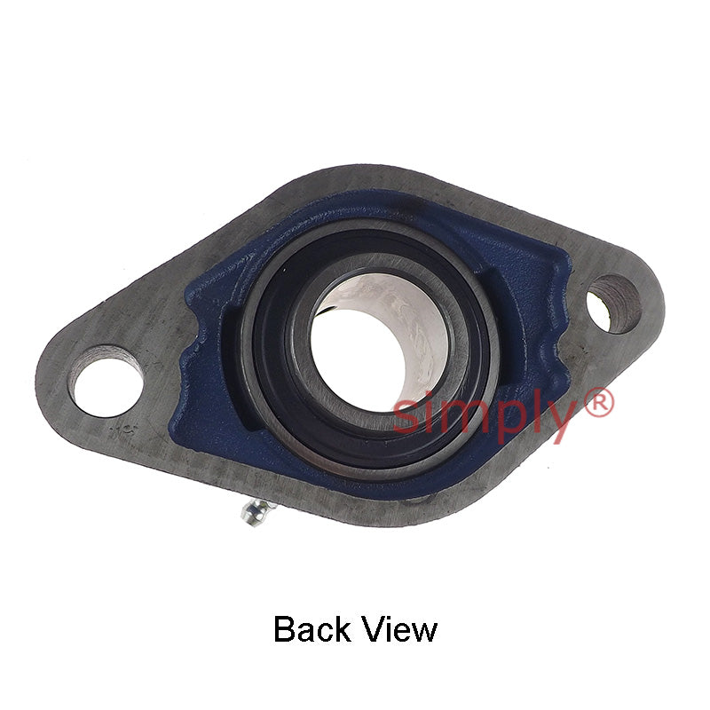 UCFL207-22 Imperial Two Bolt Oval Cast Iron Flange Housing with 1-3/8 inch Bore Insert