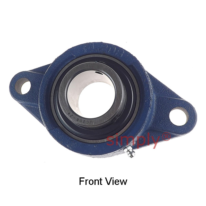 UCFL208-24 Imperial Two Bolt Oval Cast Iron Flange Housing with 1-1/2 inch Bore Insert