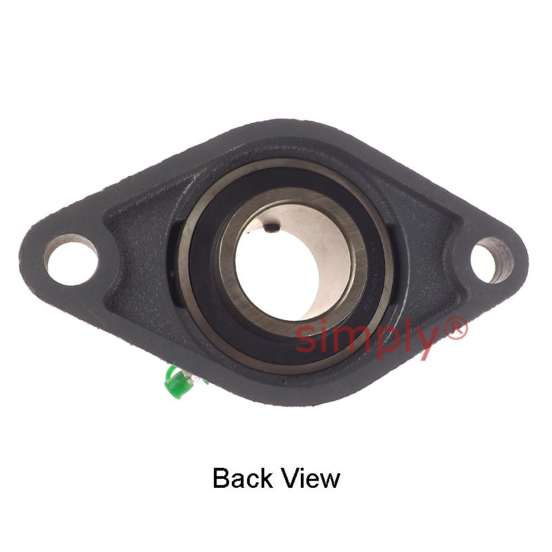 UCFL208-25 Imperial Two Bolt Oval Cast Iron Flange Housing with 1-9/16 inch Bore Insert