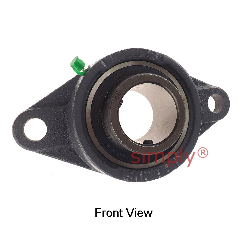 UCFL208-25 Imperial Two Bolt Oval Cast Iron Flange Housing with 1-9/16 inch Bore Insert