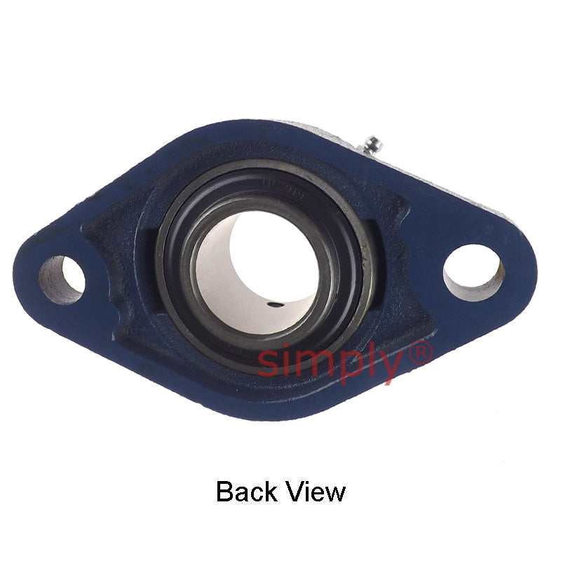 UCFL209 Metric Two Bolt Oval Cast Iron Flange Housing with 45mm Bore Insert