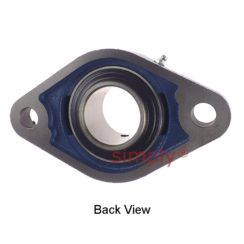 UCFL210-32 Imperial Two Bolt Oval Cast Iron Flange Housing with 2 inch Bore Insert