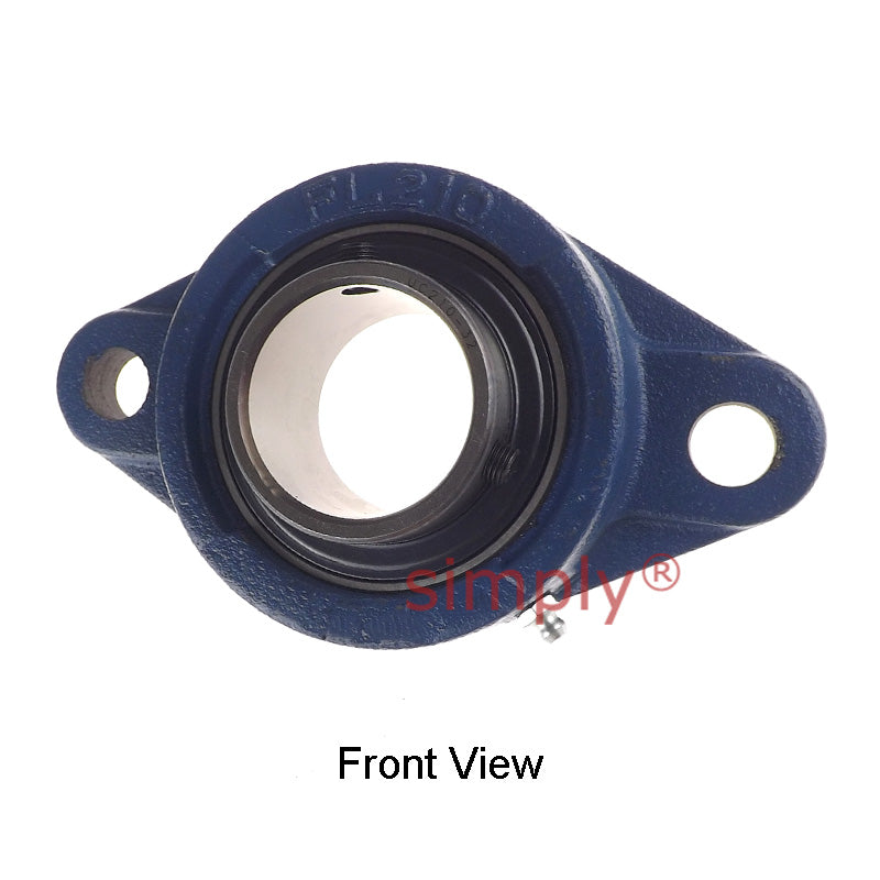 UCFL210-32 Imperial Two Bolt Oval Cast Iron Flange Housing with 2 inch Bore Insert