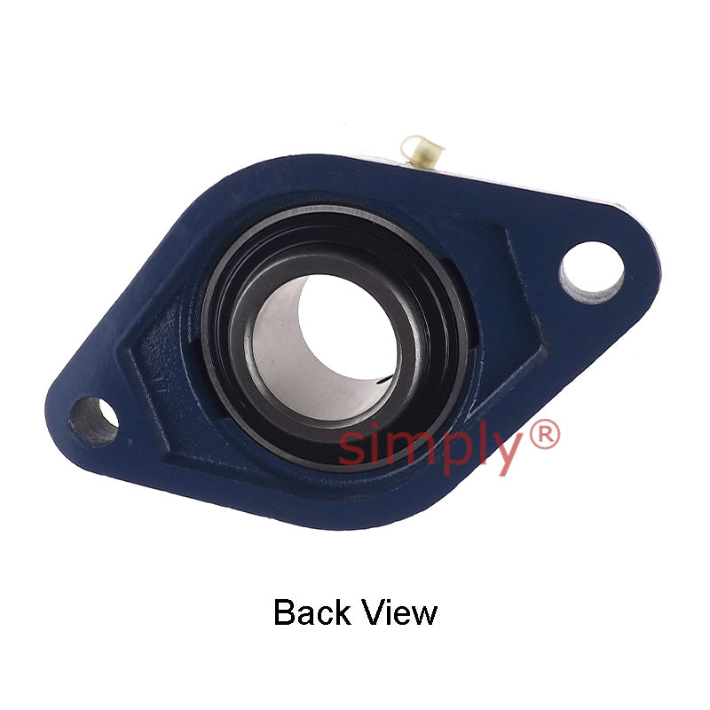 UCFL211-32 Imperial Two Bolt Oval Cast Iron Flange Housing with 2 inch Bore Insert