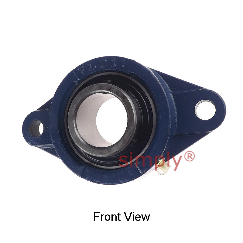 UCFL211-32 Imperial Two Bolt Oval Cast Iron Flange Housing with 2 inch Bore Insert