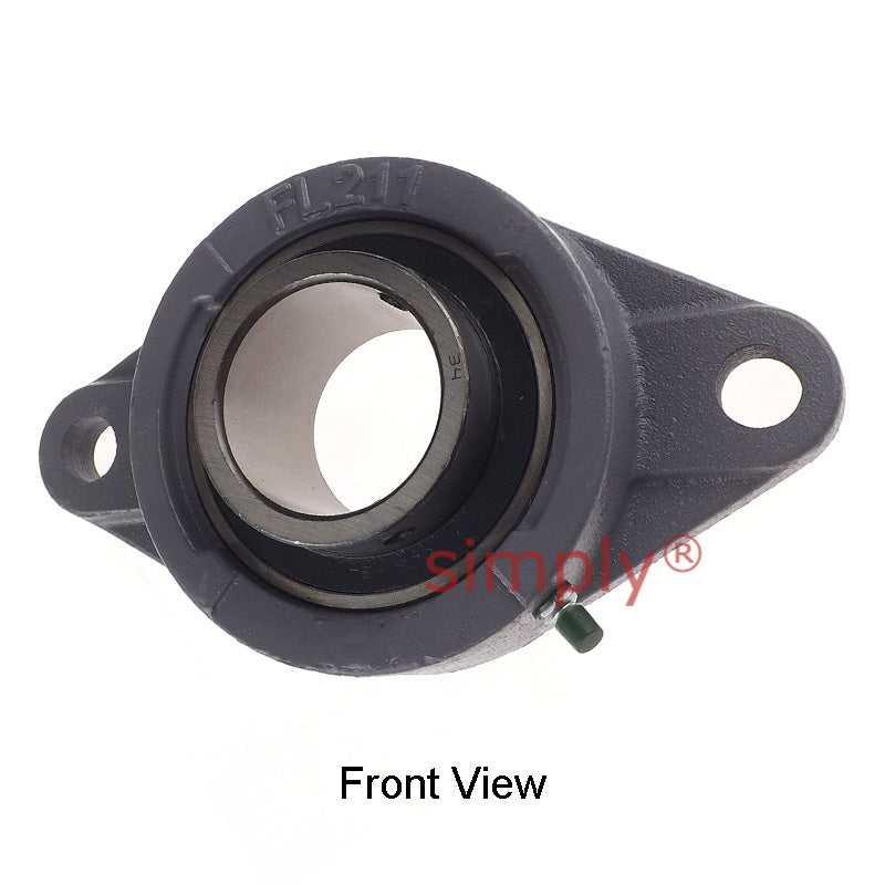 UCFL211-34 Imperial Two Bolt Oval Cast Iron Flange Housing with 2-1/8 inch Bore Insert