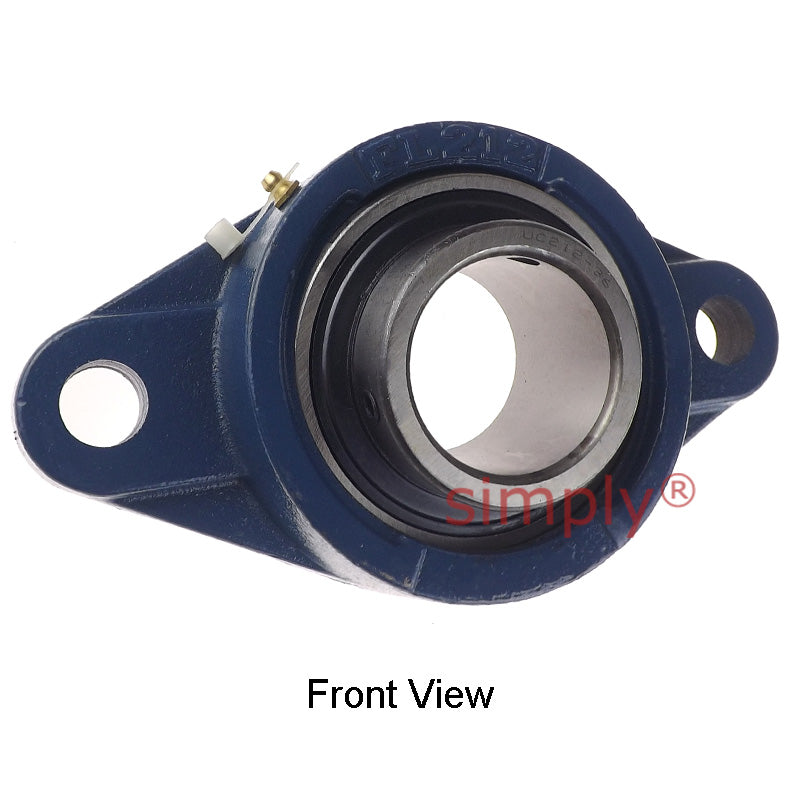 UCFL212-36 Imperial Two Bolt Oval Cast Iron Flange Housing with 2-1/4 inch Bore Insert