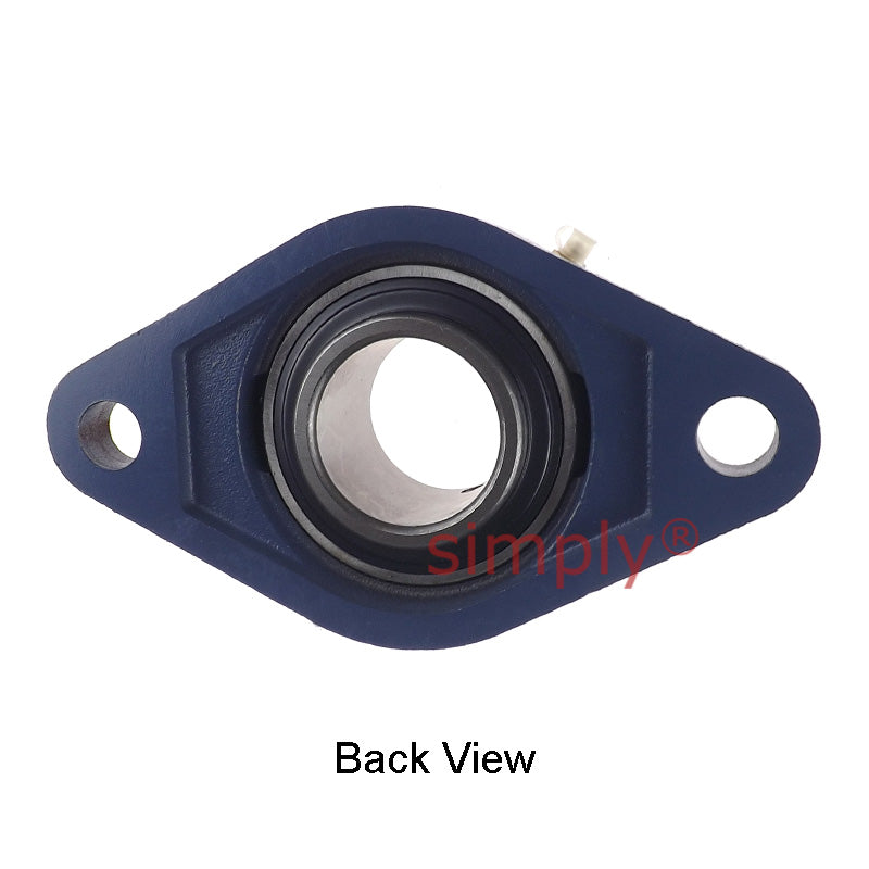 UCFL212 Metric Two Bolt Oval Cast Iron Flange Housing with 60mm Bore Insert