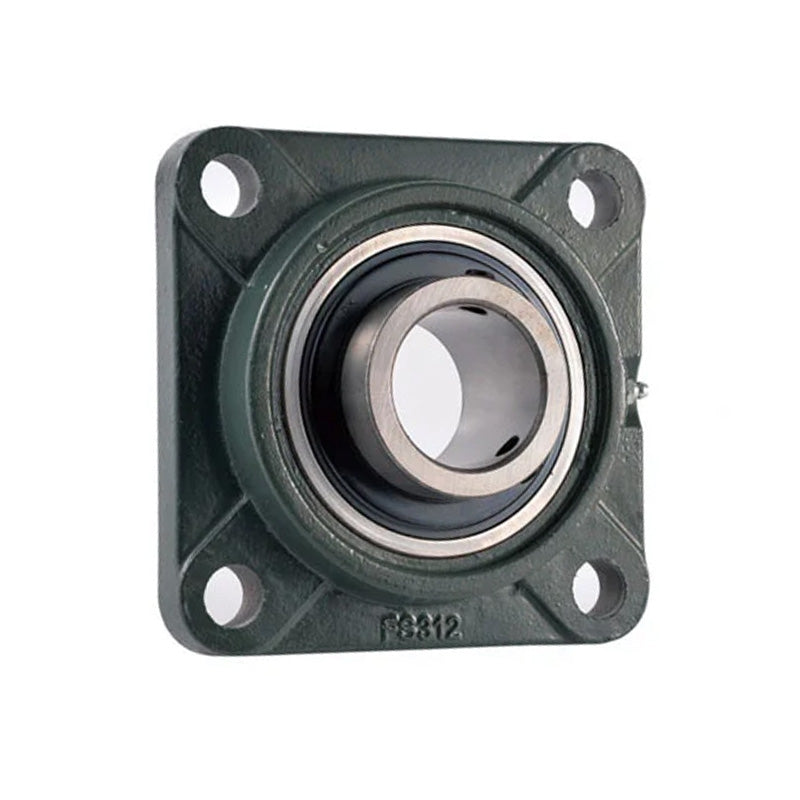 UCFS320 Metric Four Bolt Square Cast Iron Flange Housing with 100mm Bore Insert