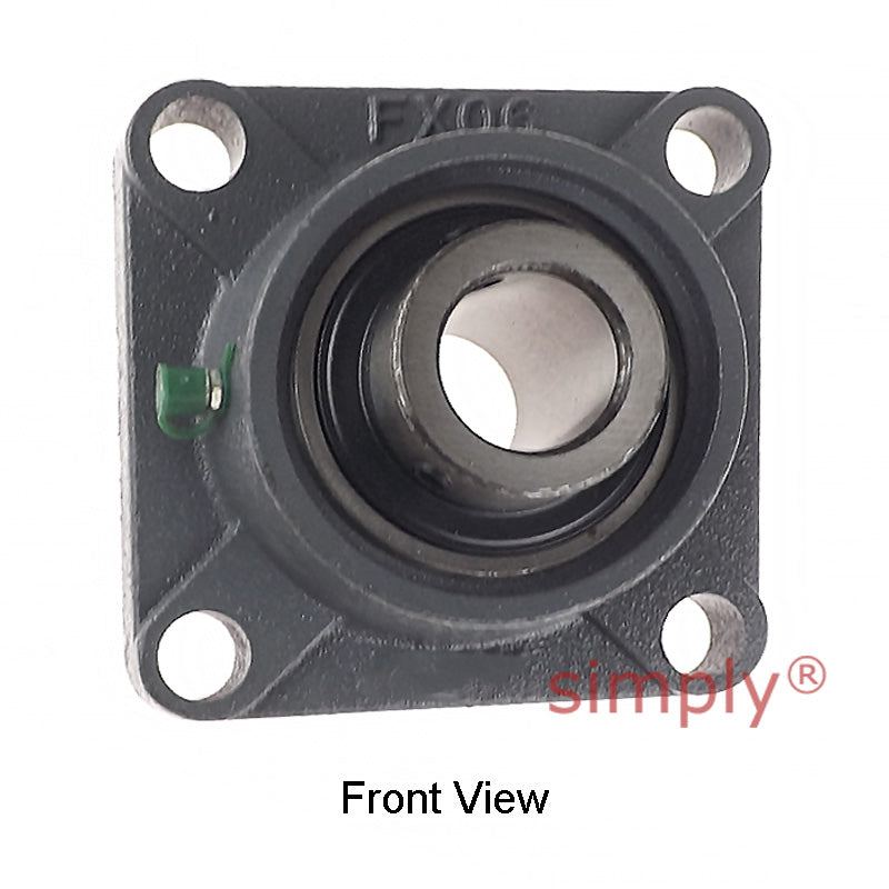 UCFX06 Metric Four Bolt Cast Iron Square Housing with 30mm Bore Insert