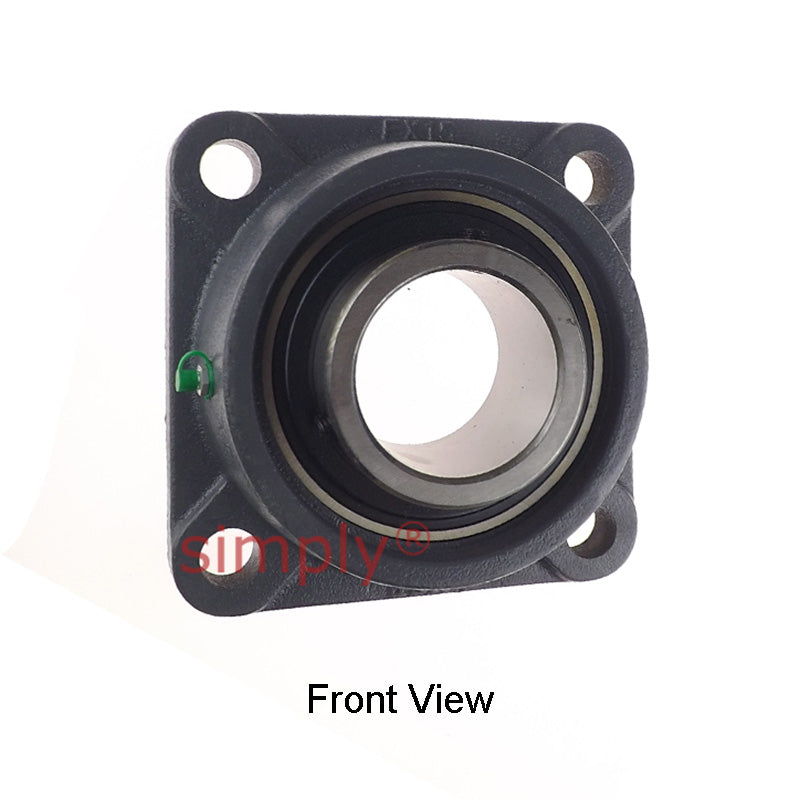 UCFX15 Metric Four Bolt Cast Iron Square Housing with 75mm Bore Insert