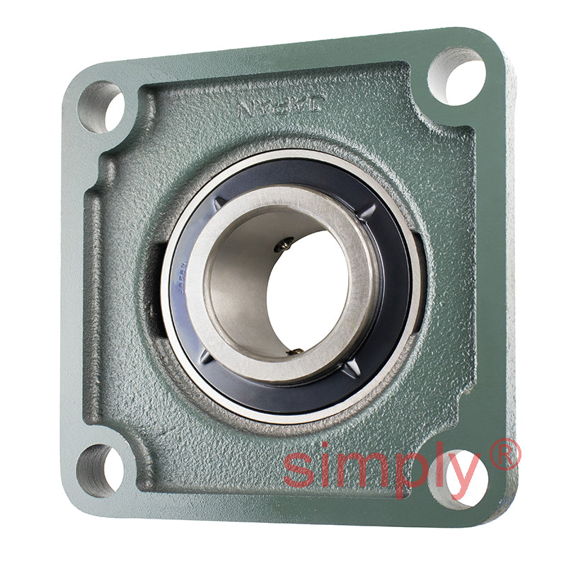 NTN UCFX10D1 Metric Four Bolt Square Cast Iron Flange Housing with 50mm Bore Insert