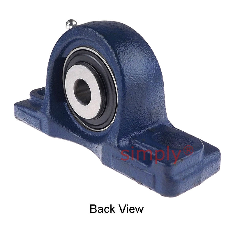 UCP201 Metric Cast Iron Two Bolt Pillow / Plummer Block Housing with 12mm Bore Insert 