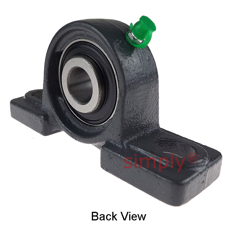 UCP203 Metric Cast Iron Two Bolt Pillow / Plummer Block Housing with 17mm Bore Insert 