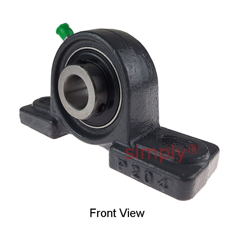 UCP203 Metric Cast Iron Two Bolt Pillow / Plummer Block Housing with 17mm Bore Insert 