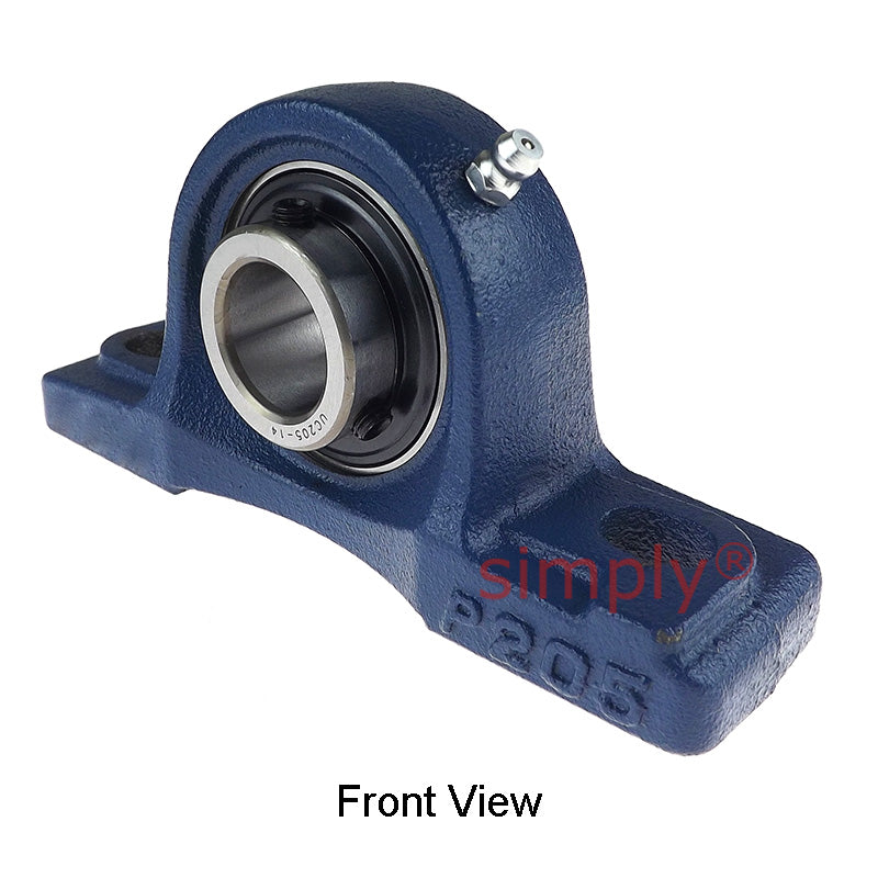 UCP206 Metric Cast Iron Two Bolt Pillow / Plummer Block Housing with 30mm Bore Insert 