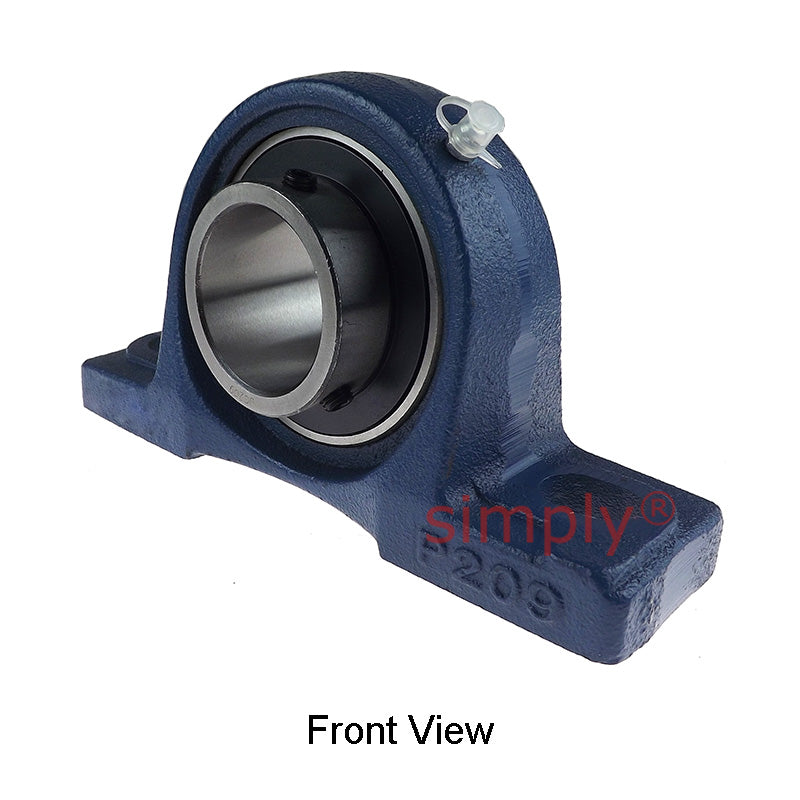 UCP209 Metric Cast Iron Two Bolt Pillow / Plummer Block Housing with 45mm Bore Insert 