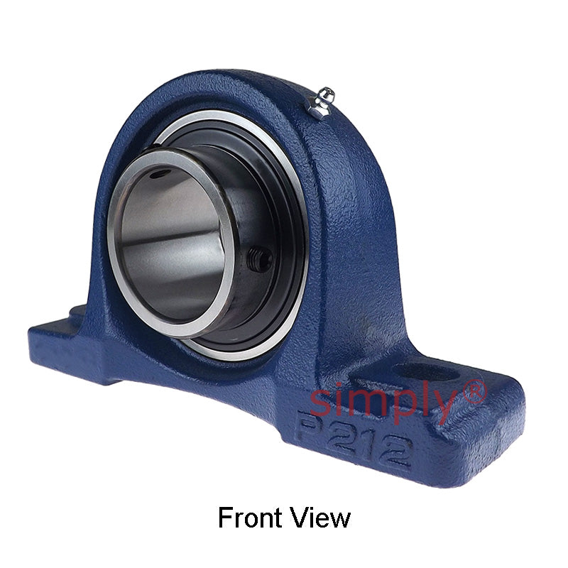 UCP212 Metric Cast Iron Two Bolt Pillow / Plummer Block Housing with 60mm Bore Insert 