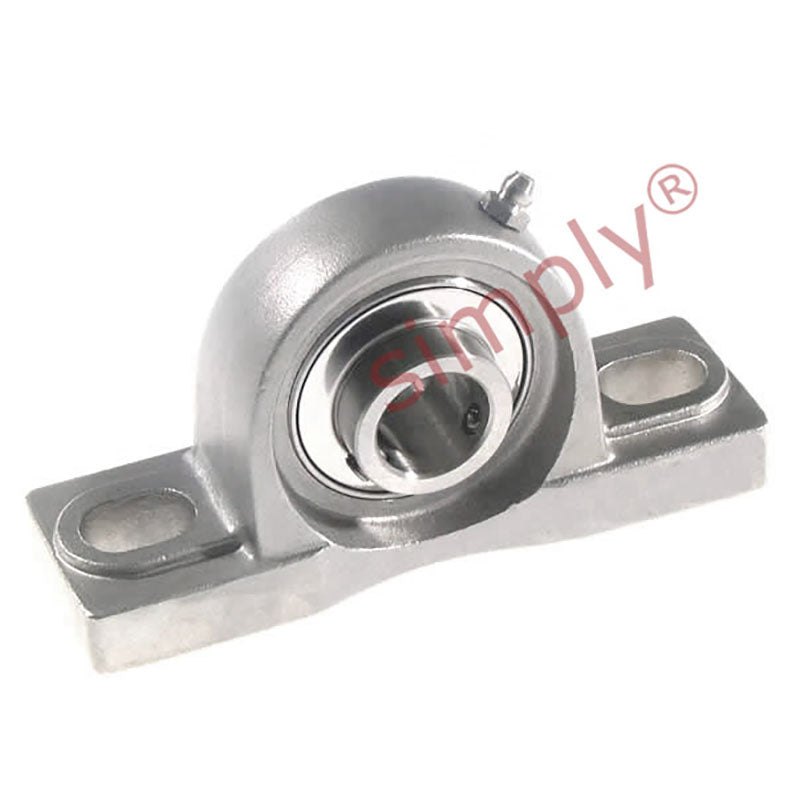 SSUCP206-18 Imperial Stainless Steel Two Bolt Pillow / Plummer Block Housing with 1-1/8 inch Bore Stainless Insert 